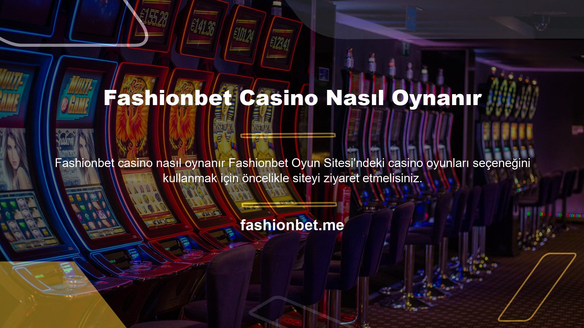 Siteyi ziyaret ettikten sonra çeşitli casino oyun seçenekleri ile kazancınızı artırabilirsiniz