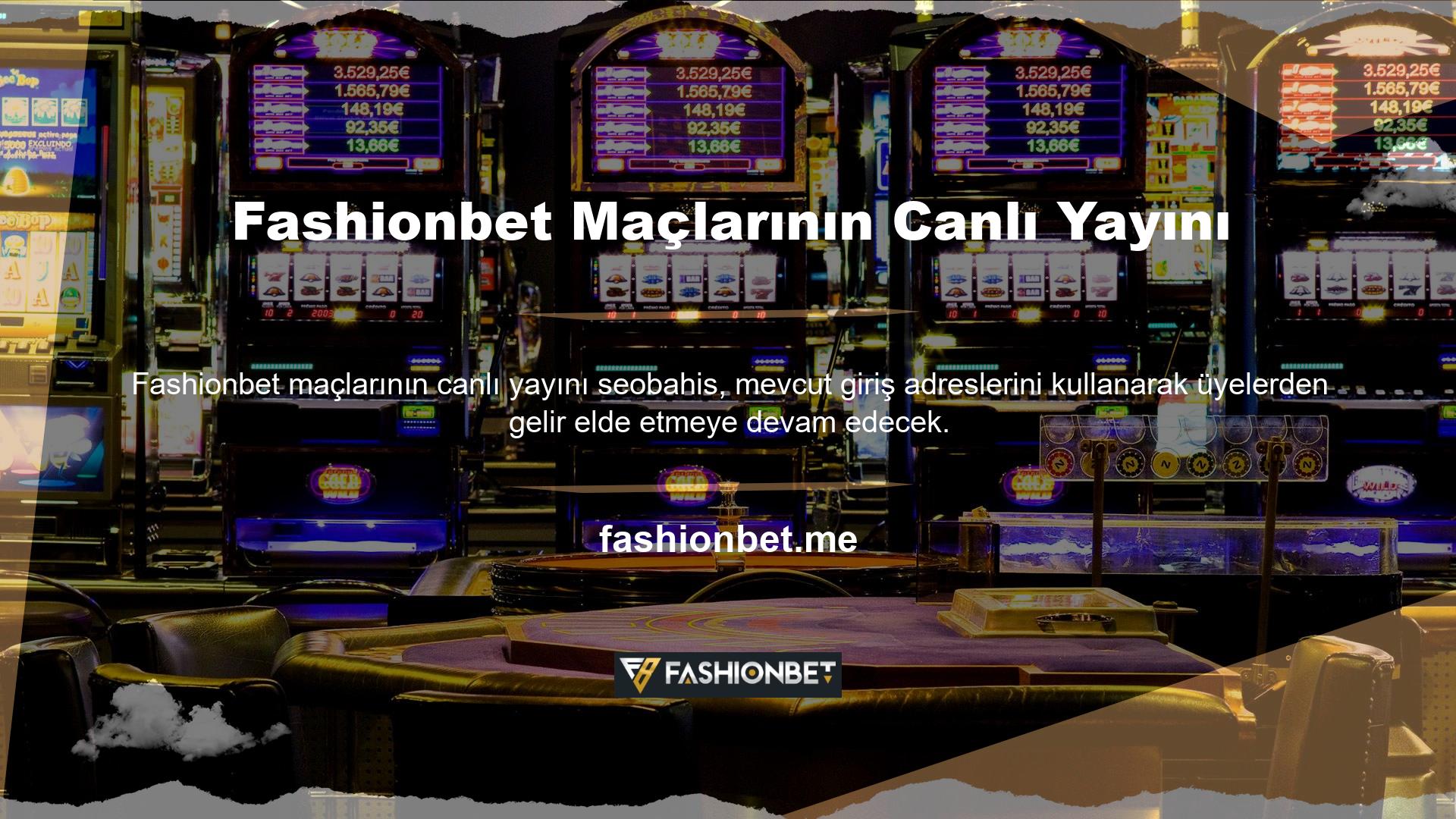 Fashionbet, canlı oyun yayınları yapan, oldukça istikrarlı bir site ve lisanslı oyunlara sahip, kurulduğu günden bu yana birçok insanı siteye çeken bir çevrimiçi bahis ve casino sitesidir